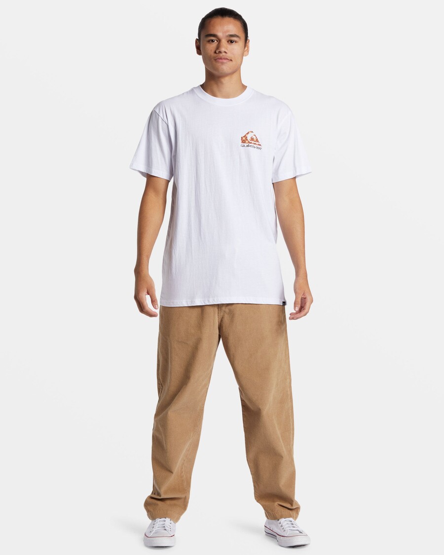 QUIK シルバー ファンキー フィラー T シャツ - ホワイト