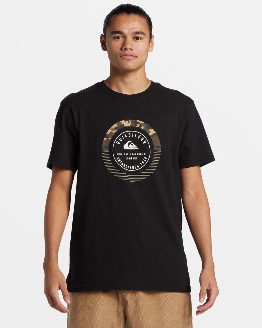 μπλουζάκι Quik ασημί Insta Fill - μαύρο