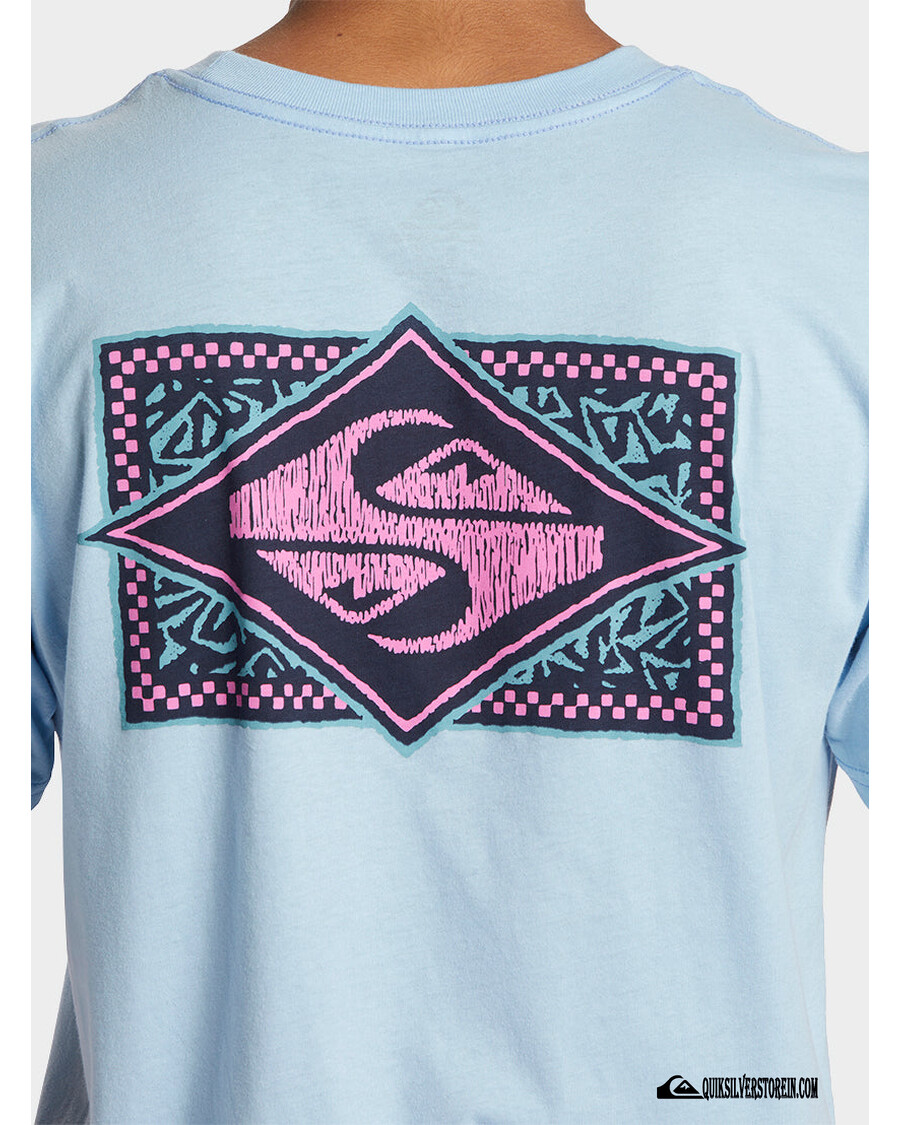 クイックシルバー ブラック フラッシュ T シャツ - クリア スカイ