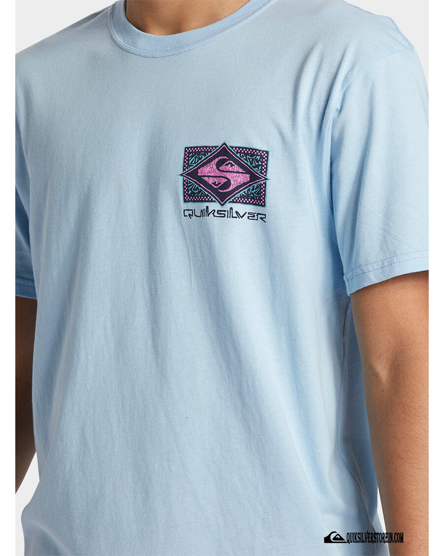 クイックシルバー ブラック フラッシュ T シャツ - クリア スカイ