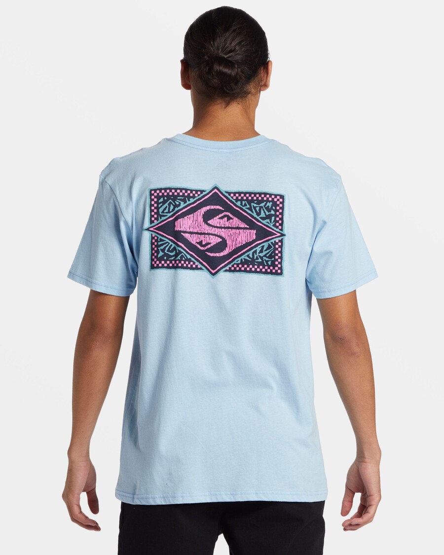 クイックシルバー ブラック フラッシュ T シャツ - クリア スカイ