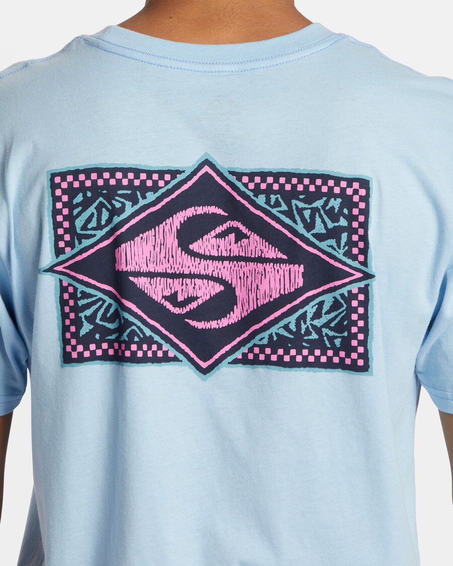 クイックシルバー ブラック フラッシュ T シャツ - クリア スカイ