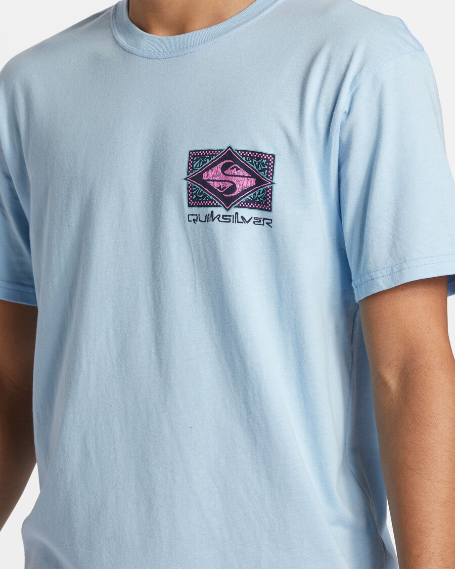 クイックシルバー ブラック フラッシュ T シャツ - クリア スカイ