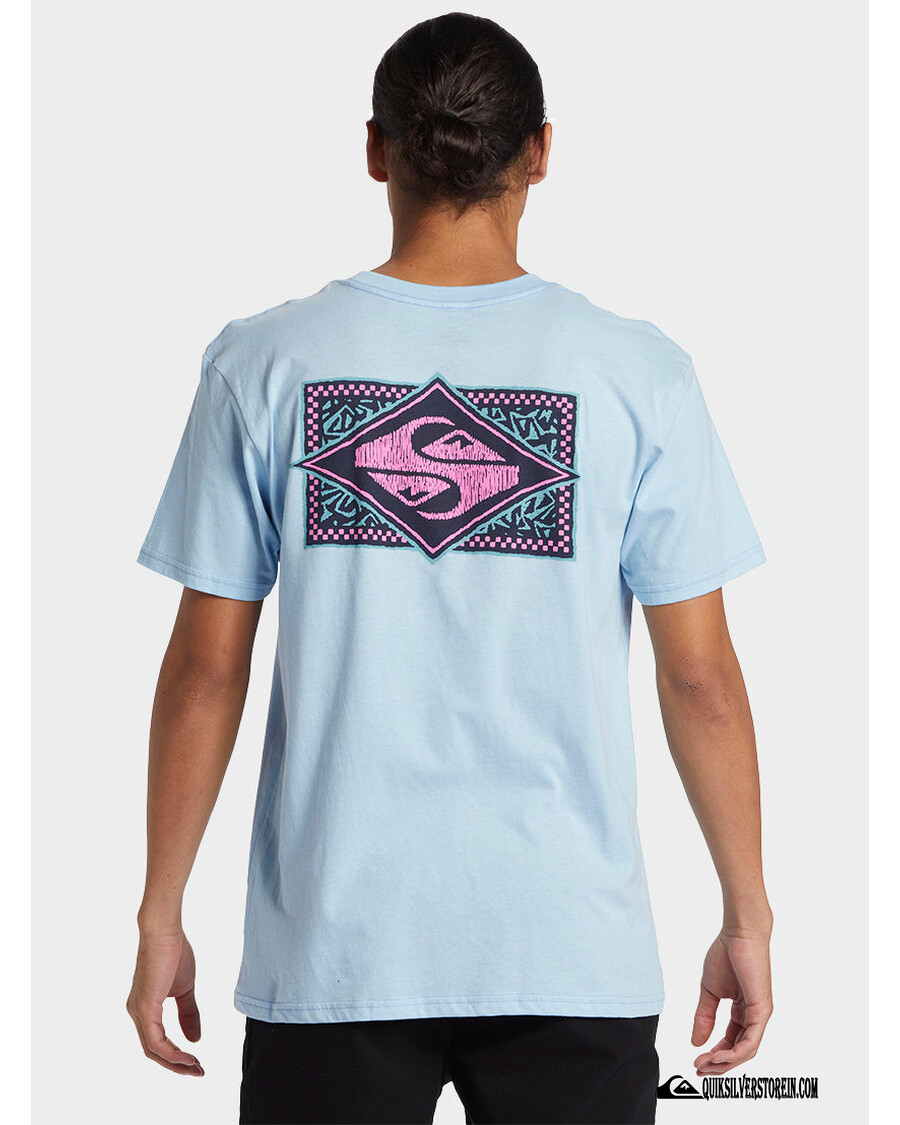 クイックシルバー ブラック フラッシュ T シャツ - クリア スカイ