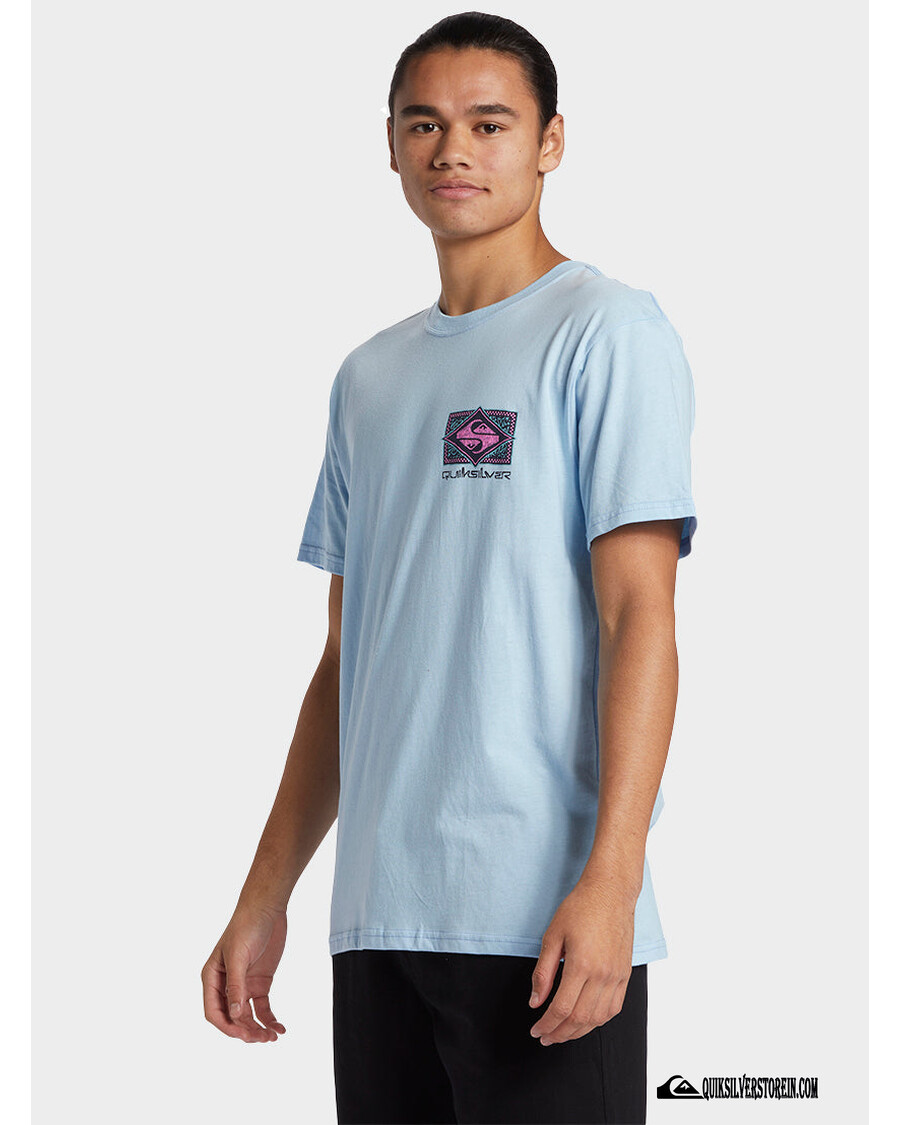 クイックシルバー ブラック フラッシュ T シャツ - クリア スカイ