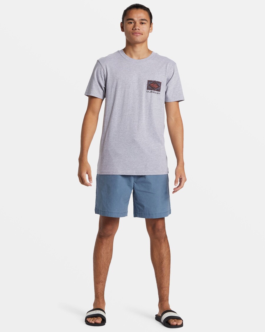 Quik Silver Black Flash T-Shirt - Athletic Heather