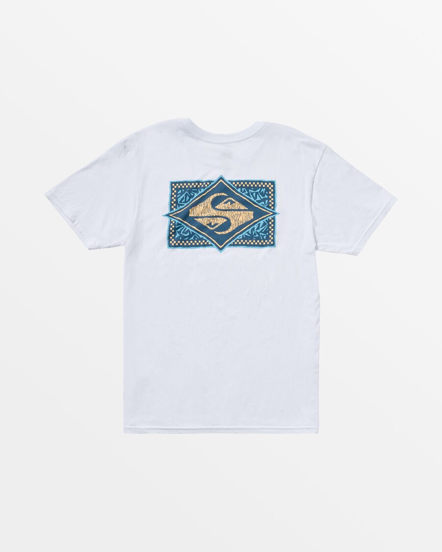 クイック シルバー ブラック フラッシュ T シャツ - ホワイト