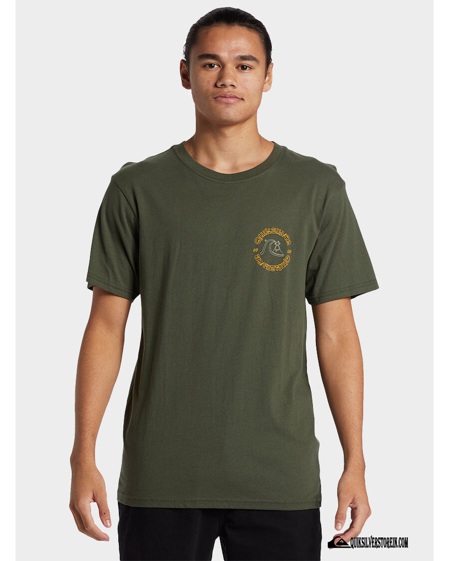 Quik Silver Bubble Outline T-Shirt - Climbing Ivy