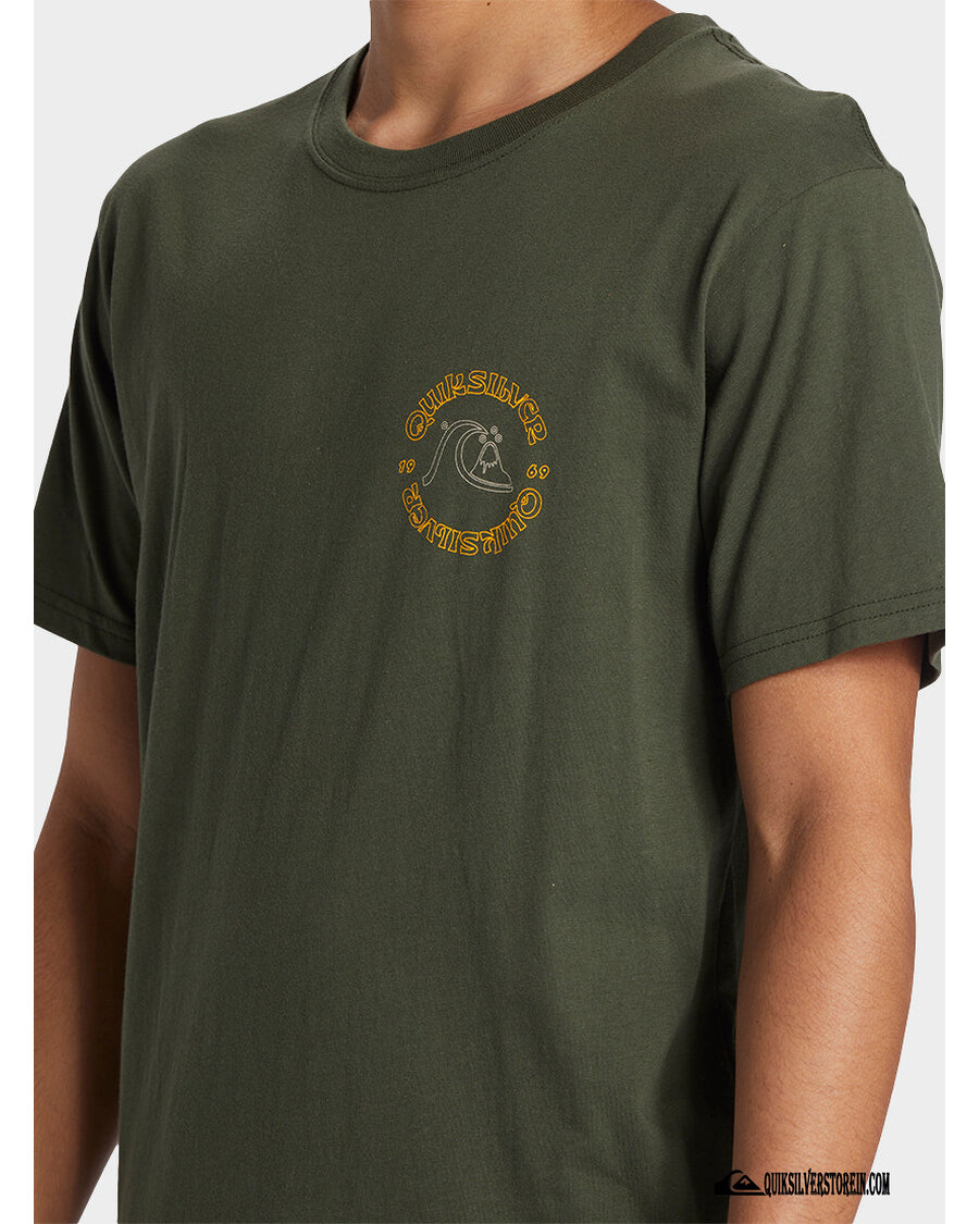 Quik Silver Bubble Outline T-Shirt - Climbing Ivy
