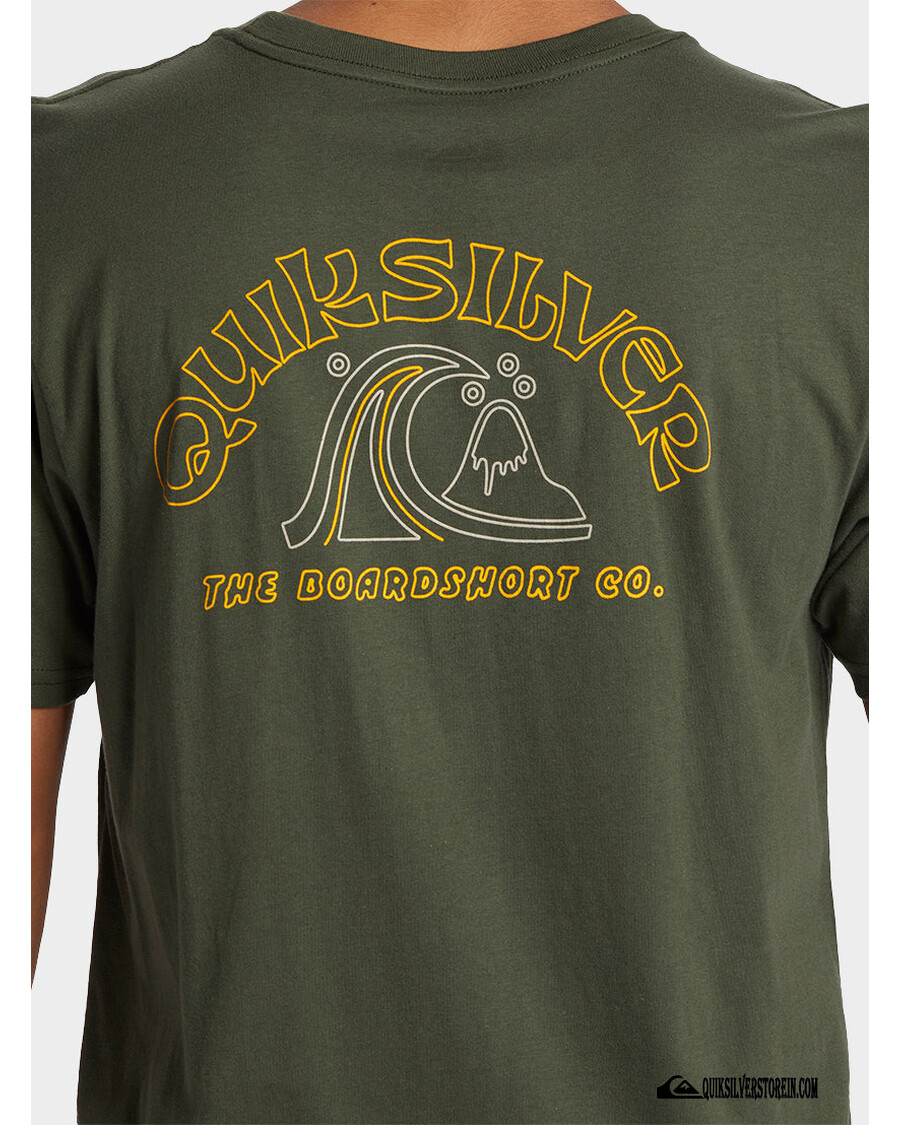 Quik Silver Bubble Outline T-Shirt - Climbing Ivy