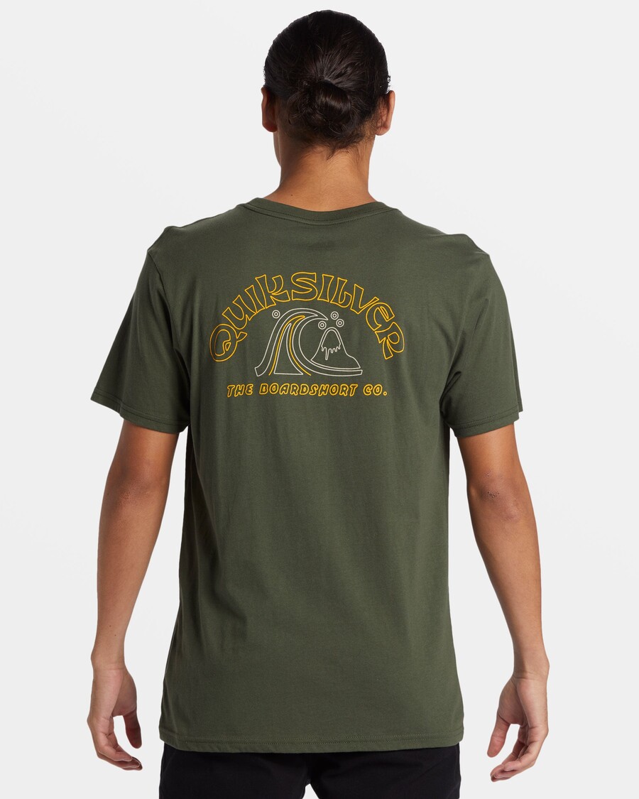 Quik Silver Bubble Outline T-Shirt - Climbing Ivy