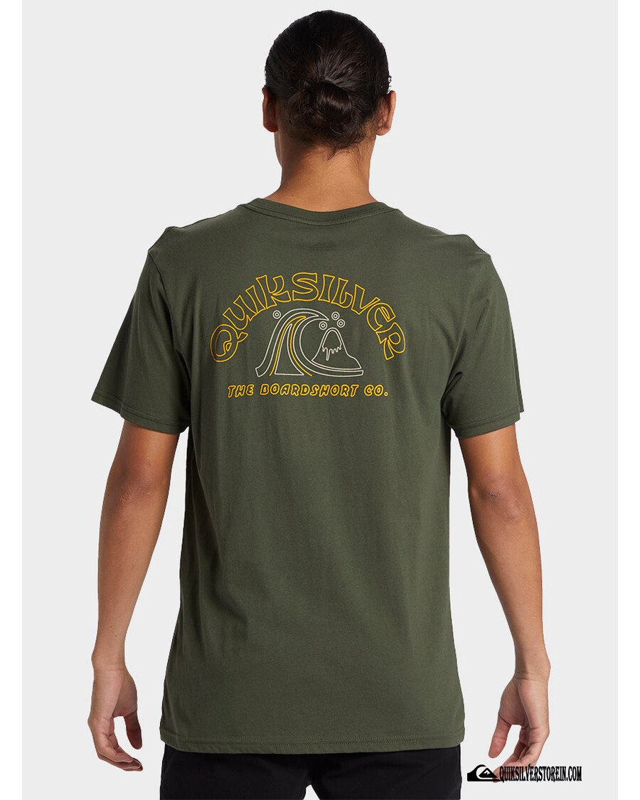 Quik Silver Bubble Outline T-Shirt - Climbing Ivy