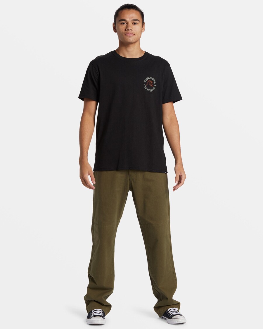 Quik Sidabrinio Burbulo Kontūro Marškinėliai - Juodi