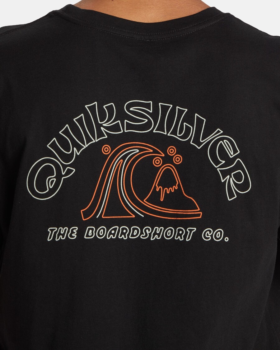 Quik Sidabrinio Burbulo Kontūro Marškinėliai - Juodi