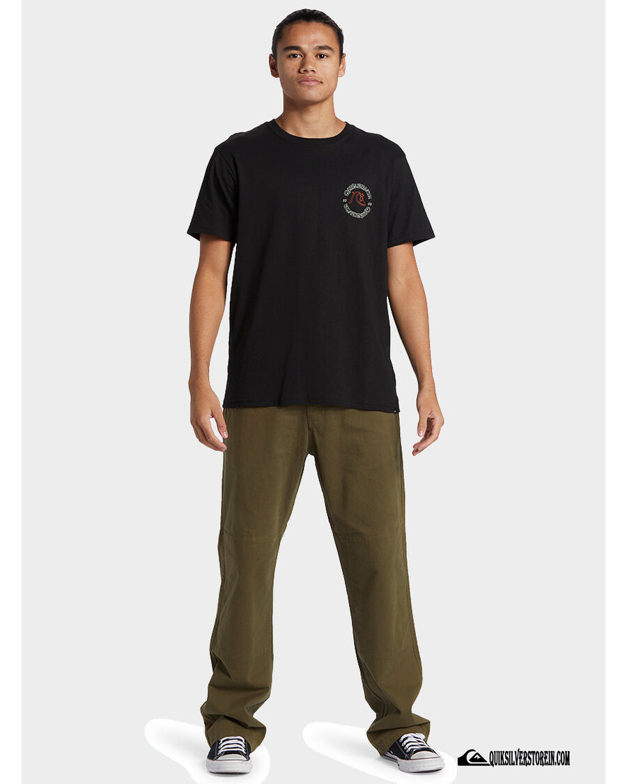 Quik Sidabrinio Burbulo Kontūro Marškinėliai - Juodi