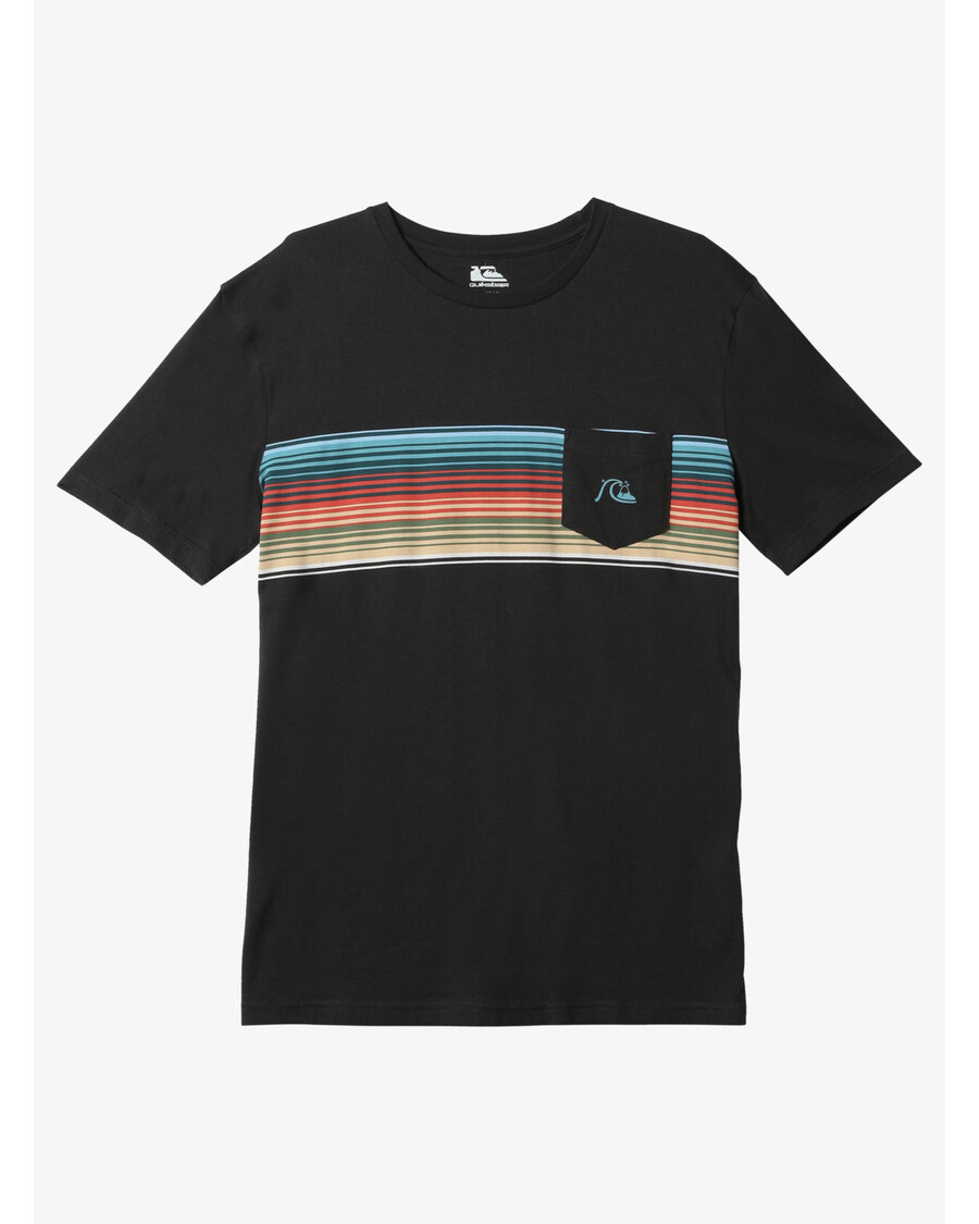 Quiksilver Swell Vision Majica S Džepovima Na Pruge - Asfalt