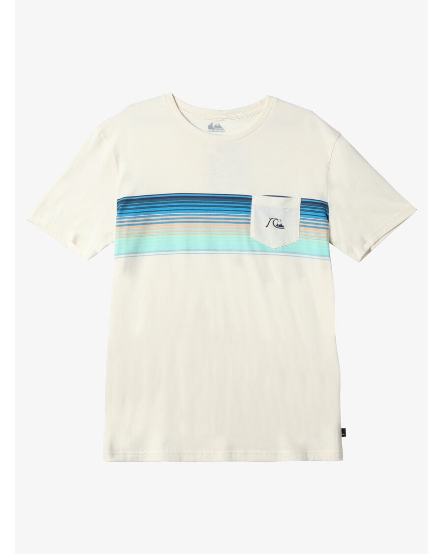 Quiksilver Swell Vision Stripe Pocket Tričko - Gardénie