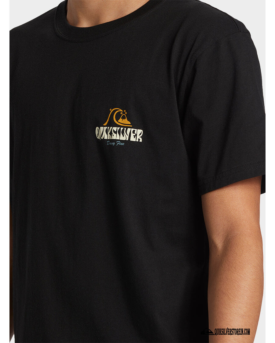 Quik ασημί μπλουζάκι πάνω από τα σύννεφα - μαύρο