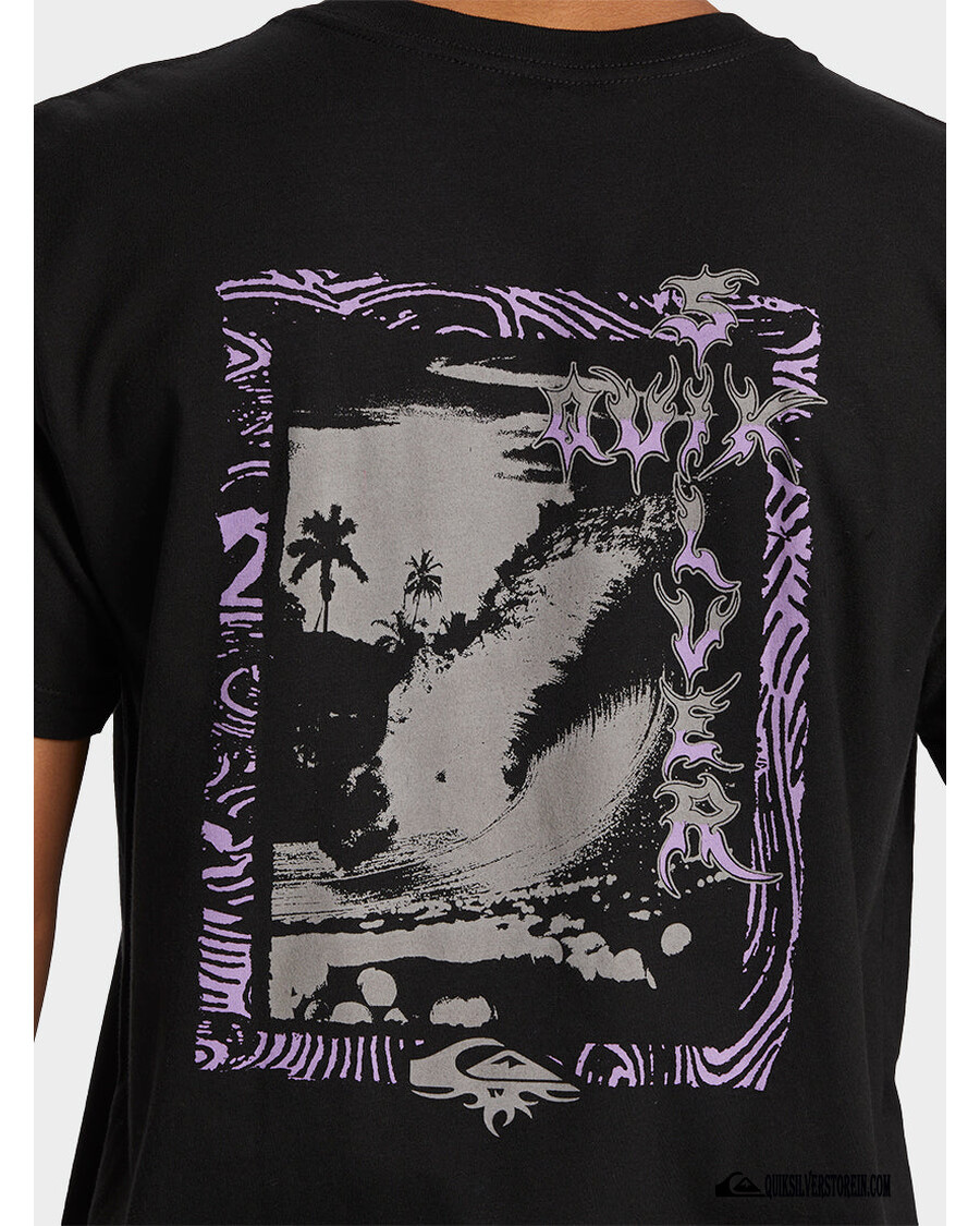 Quik Sidabriniai Tiuning Up Marškinėliai - Juodi