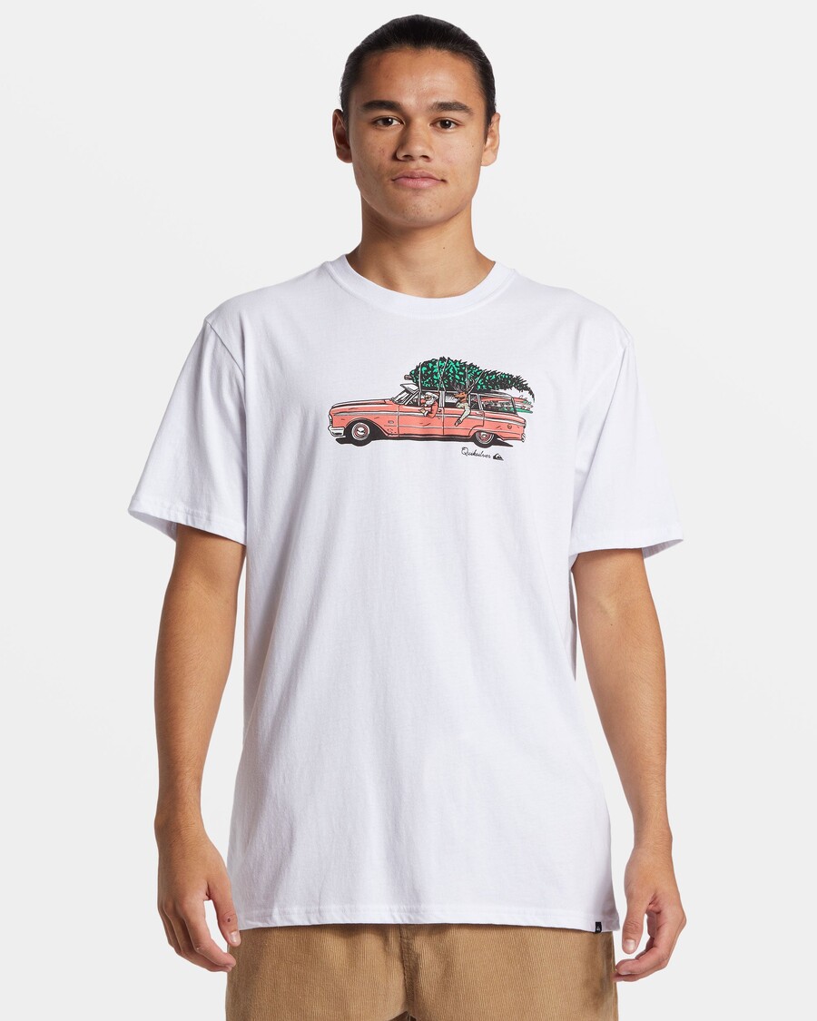 Quicksilver γιορτινό μπλουζάκι - λευκό