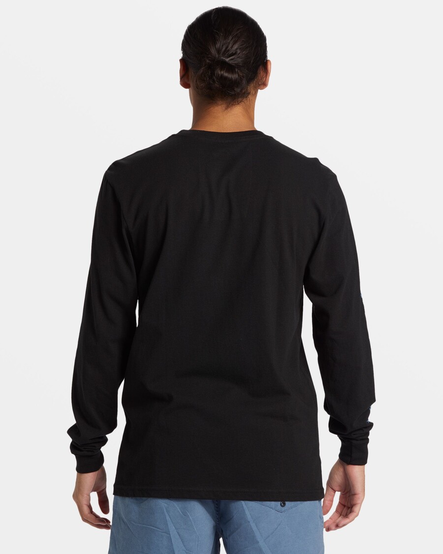 Quik Silver Omni Check Turn Long Sleeve T-Shirt - Black
