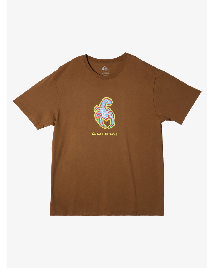 γραφικό T-shirt Quiksilver Snyc - σέπια