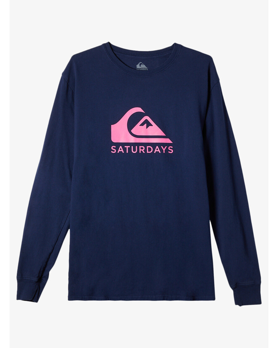 Quiksilver Snyc Grafisks T-krekls Ar Garām Piedurknēm - Okeāns