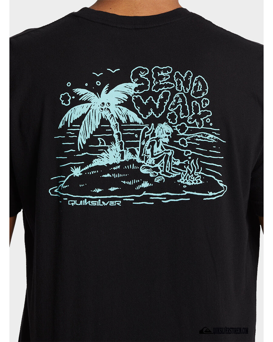 Kaos Quik Silver Send Wax Mtz - Hitam