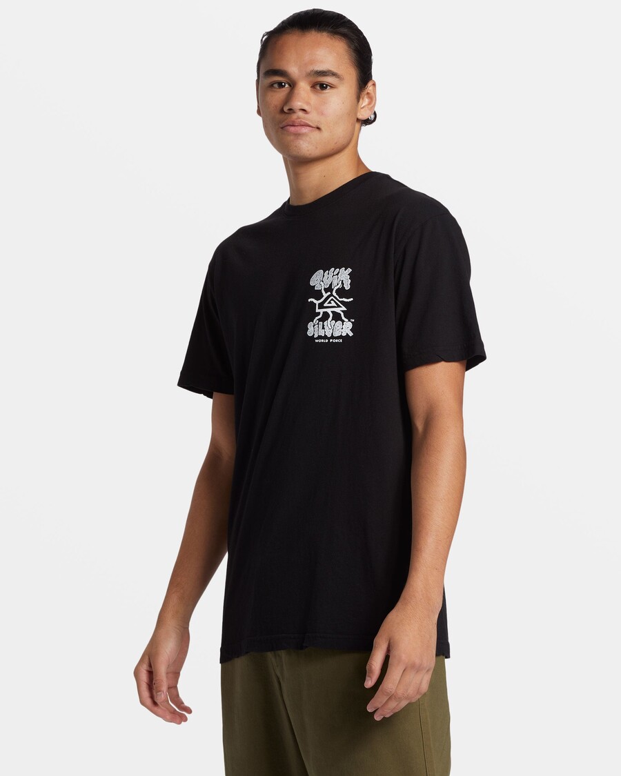 تي شيرت Quicksilver Global Force Mtz - أسود