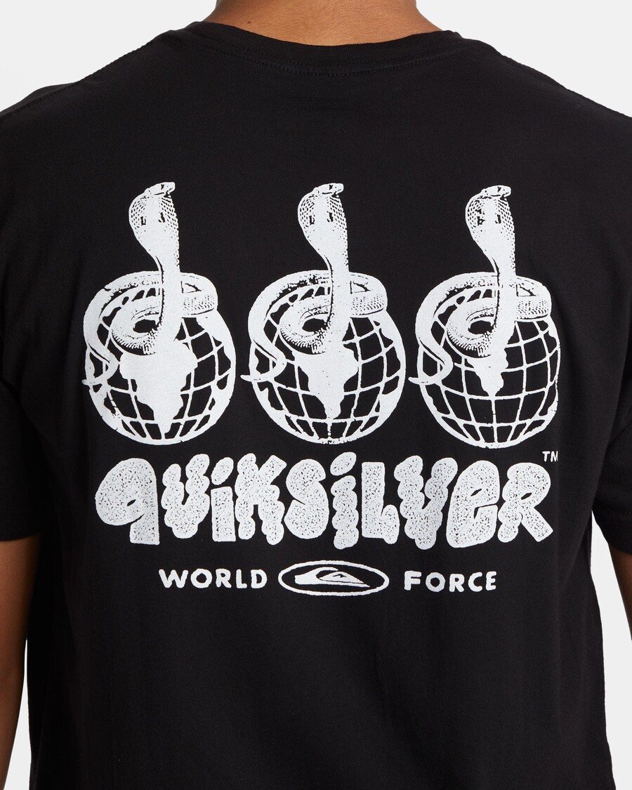 تي شيرت Quicksilver Global Force Mtz - أسود