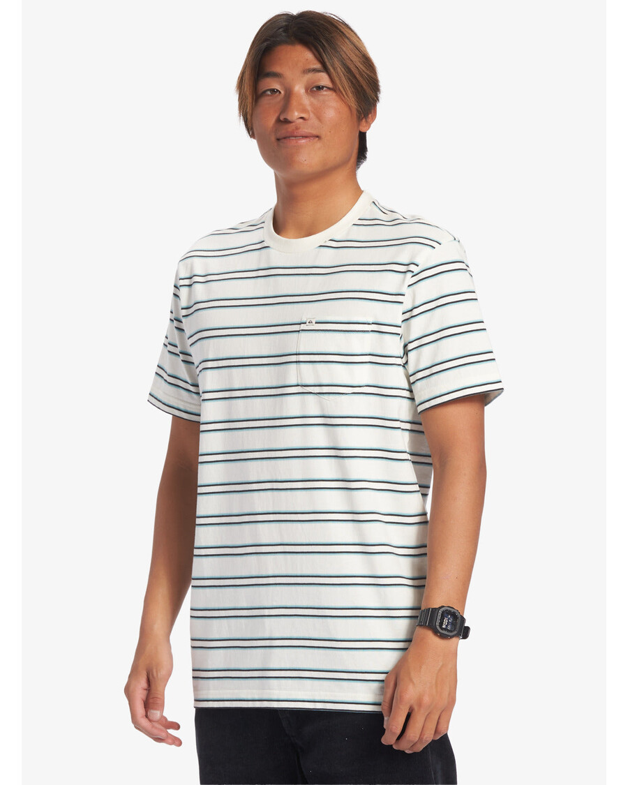 Quik Silver Cruiser Pocket T-Shirt - Snow White Cruiser Pkt Tee