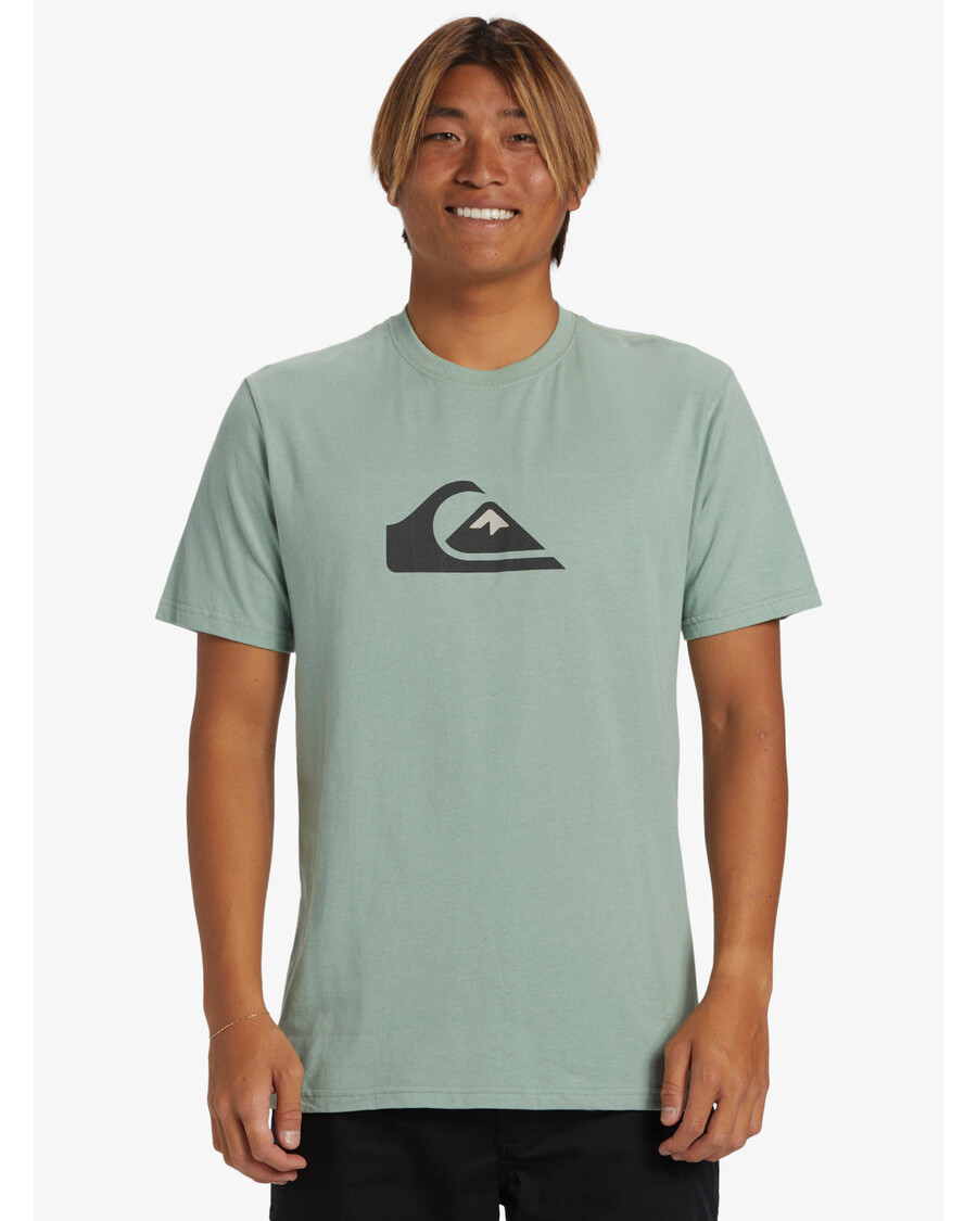 T-shirt με λογότυπο Quiksilver Comp - πράσινο Iceberg
