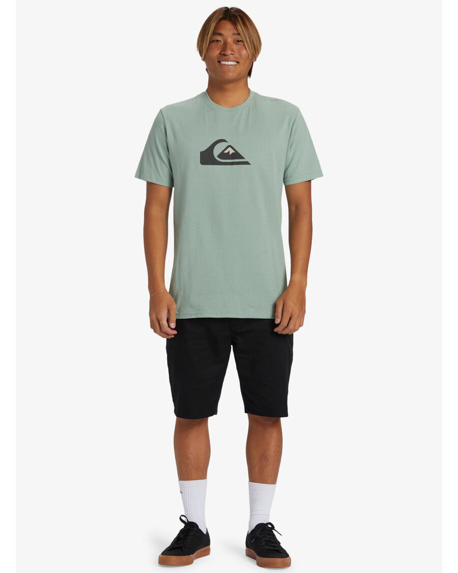 T-shirt με λογότυπο Quiksilver Comp - πράσινο Iceberg