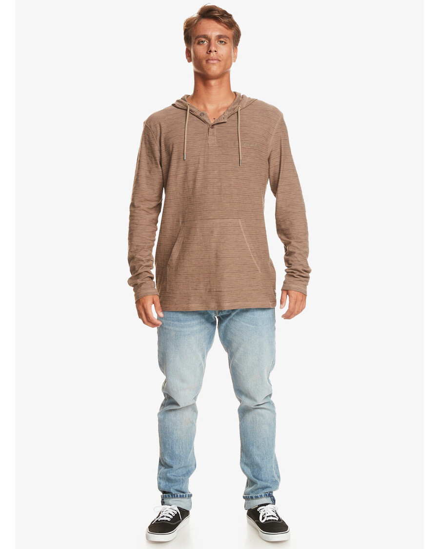 Quiksilver Kentin Pitkähihainen Hupullinen T-paita - Kentin Fossil