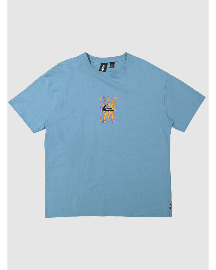 T-shirt Quik ασημί τρίαινα - μπλε της Αδριατικής