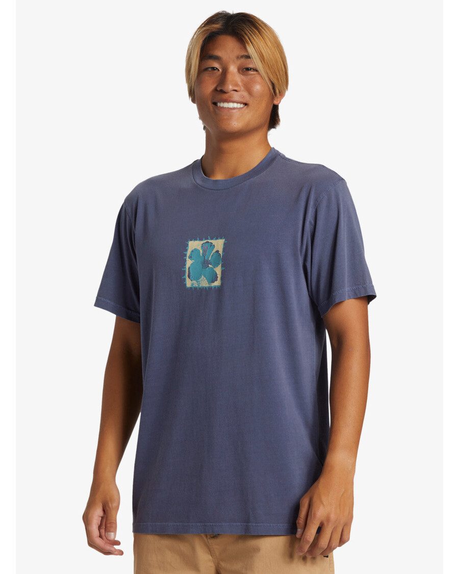クイックシルバー ハイビスカス T シャツ - クラウン ブルー