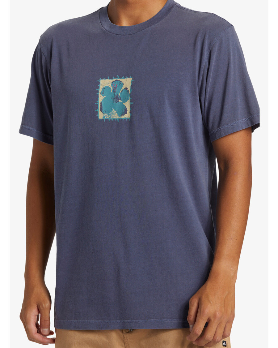 クイックシルバー ハイビスカス T シャツ - クラウン ブルー