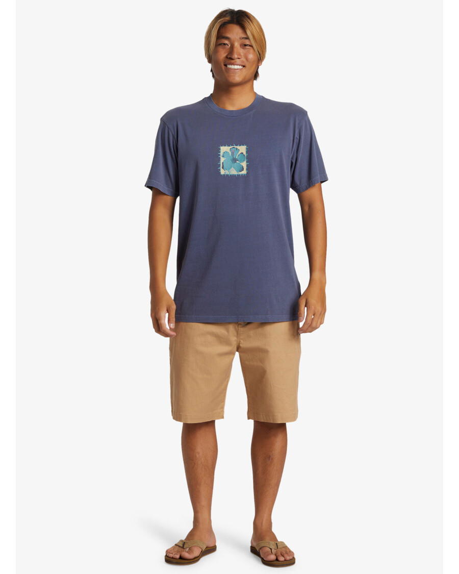 クイックシルバー ハイビスカス T シャツ - クラウン ブルー