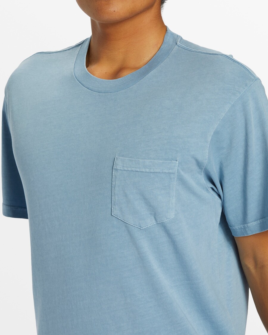 Quik Silver Salt Water Pocket Tee T-Shirt - Blue Shadow