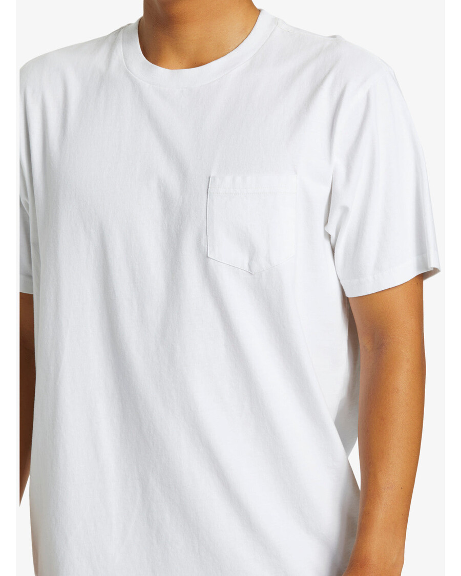 Quik Silver Salt Water Pocket Tee T-Shirt - White
