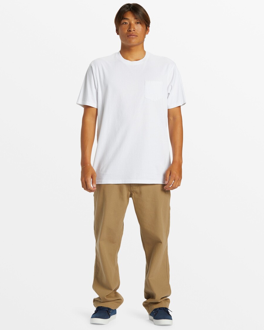 Quik Silver Salt Water Pocket Tee T-Shirt - White
