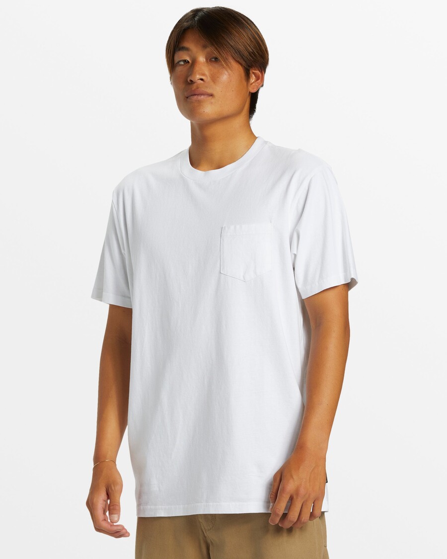Quik Silver Salt Water Pocket Tee T-Shirt - White