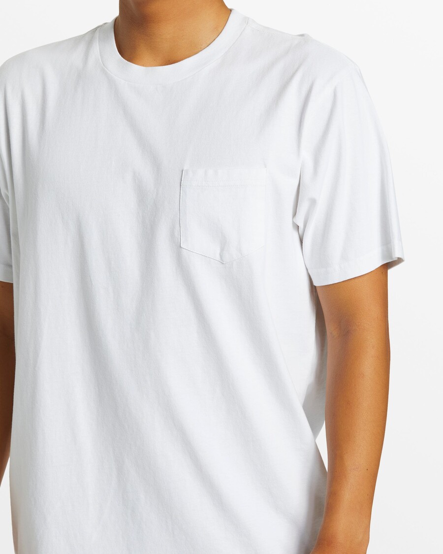 Quik Silver Salt Water Pocket Tee T-Shirt - White
