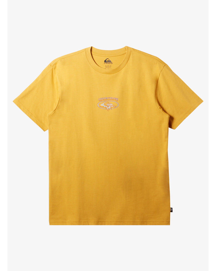 Quik ασημί αγκάθι οβάλ μπλουζάκι - μουστάρδα