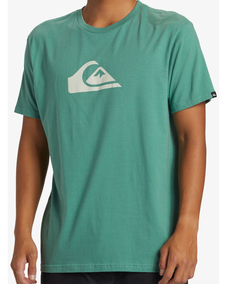 T-shirt με λογότυπο Quiksilver Comp - παγωμένο έλατο