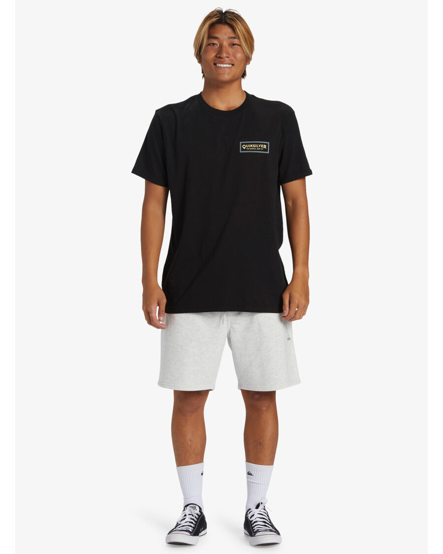куиксилвер мајица са знаком за сурфовање - црна
