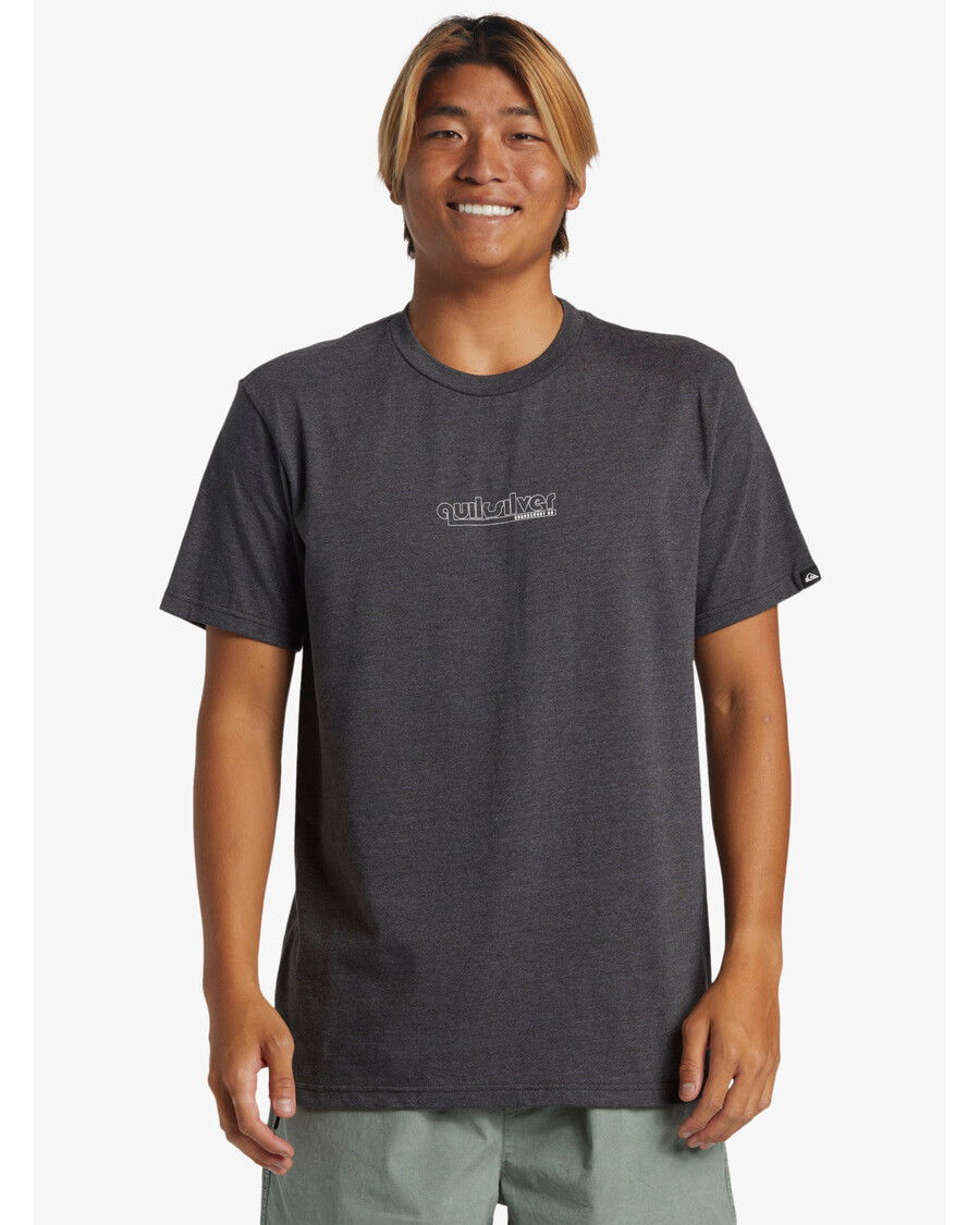 Quik Strieborné Obtlačkové Tričko - Uhoľný Vres