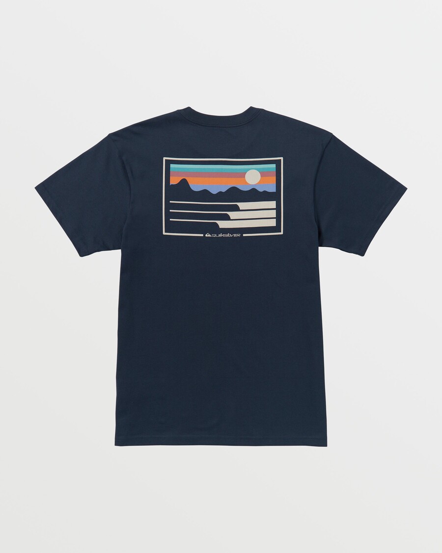 Quik Strieborné Tričko Land And Sea - Dark Navy