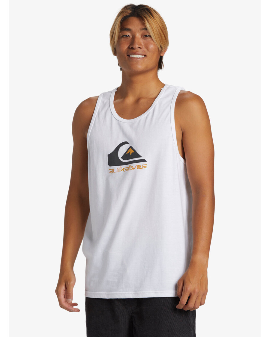 Quik Silver Comp Logo Tank - White