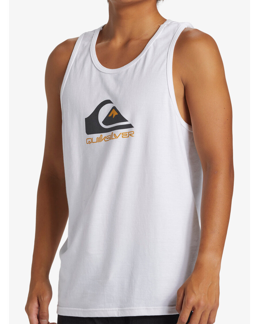 Quik Silver Comp Logo Tank - White